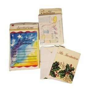 Vintage Invitations Hallmark David M & Company Converting Inc Lot Of 12 Cards